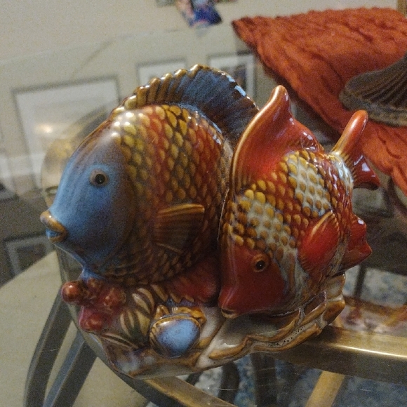 Colorful Ceramic Fish Figurine - Picture 6 of 10